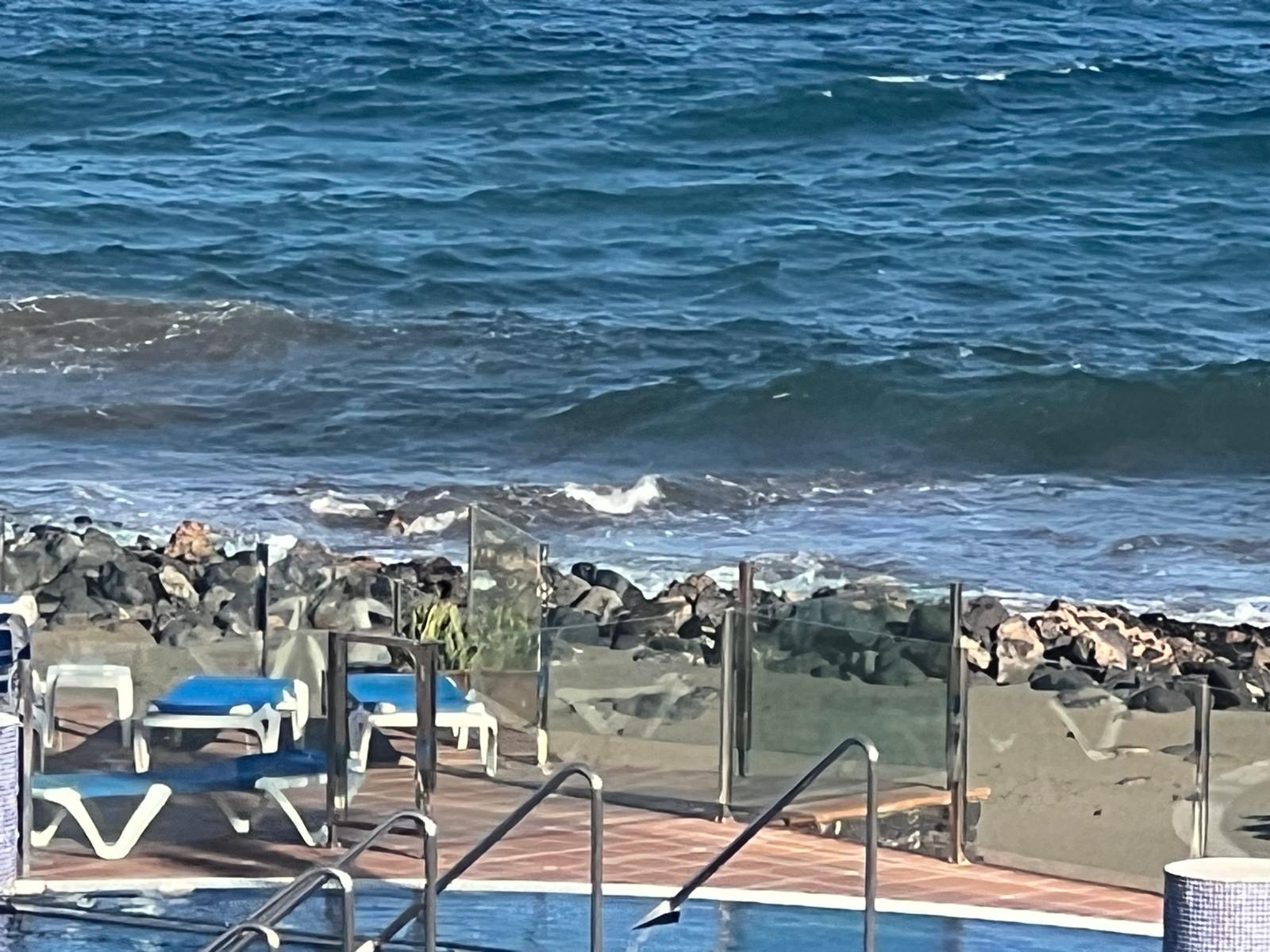 Poolside view of the sea